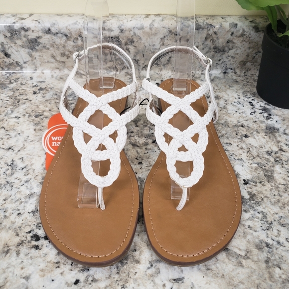NWT Wonder Nation Criss-Cross Braided Sandals Girl's Shoes - Picture 7 of 7